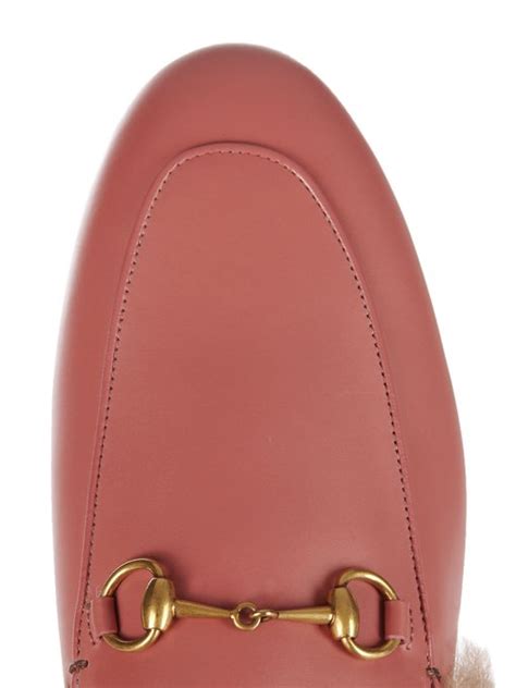 gucci princetown fur lined leather backless loafers|Gucci princetown loafers women.